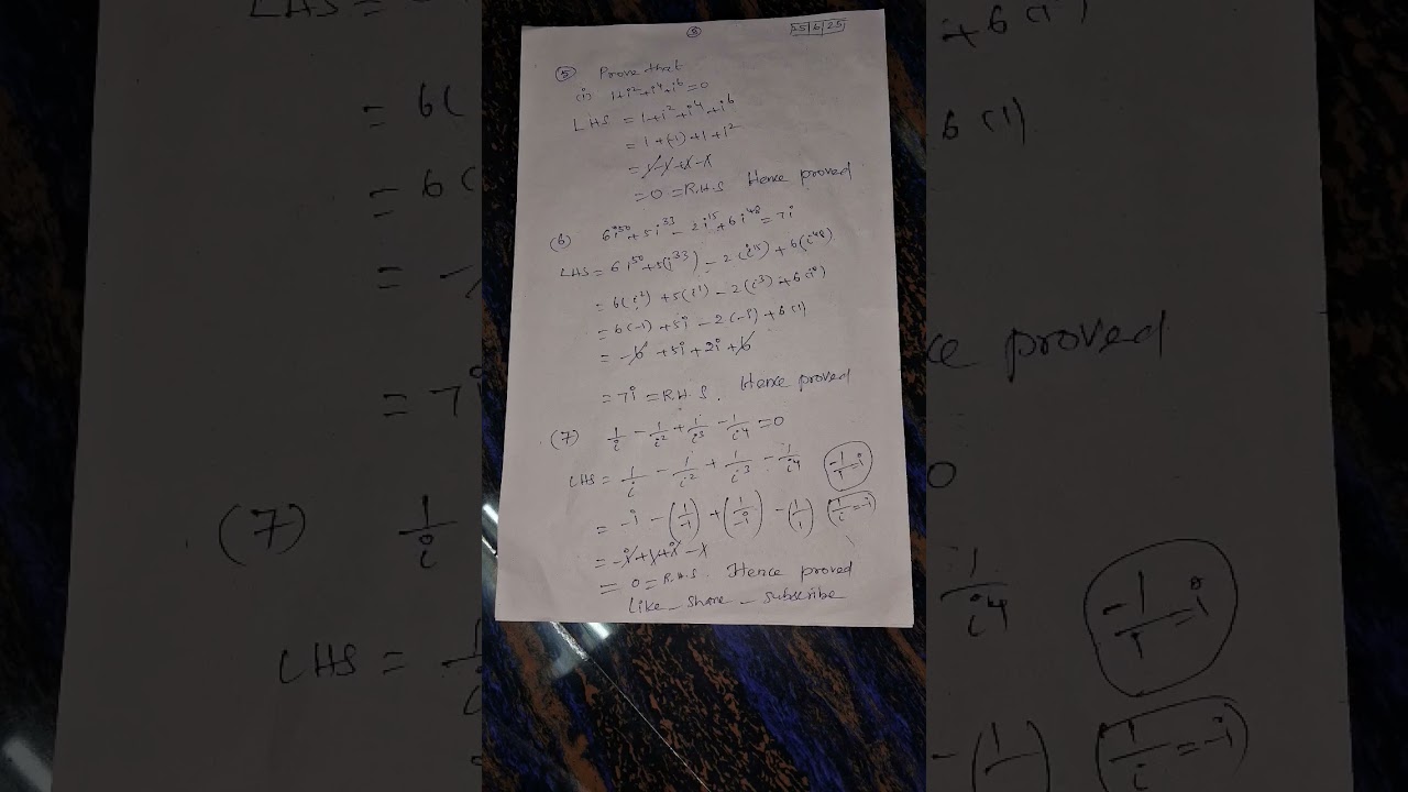 11th CBSE MATHS #CHAPTER 5 COMPLEX NUMBERS #EXCERCISE 5A#EASILY SOLVED #FOLLOW ME