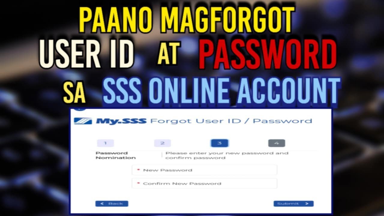 PAANO MAG RESET NG USER ID AT PASSWORD SA SSS ONLINE | HOW TO FORGOT USER ID AND PASSWORD IN SSS
