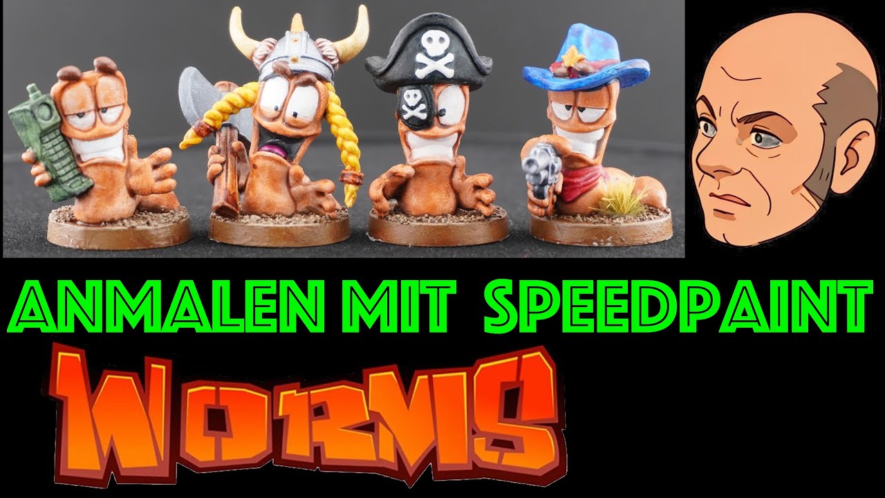 Tutorial: Anmalen der Minis des Brettspiels "Worms The Board Game" | Brettspiel  | Deutsch