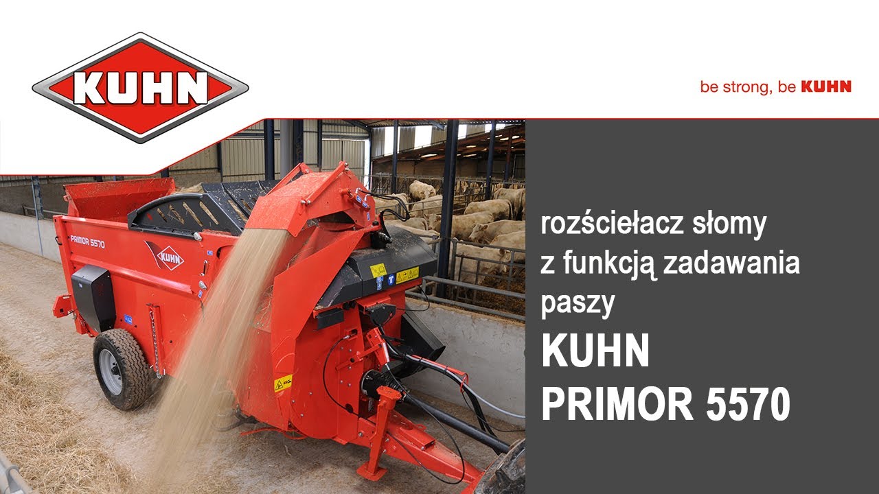 KUHN Primor 5570 - rozściełacz słomy z funkcją zadawania paszy