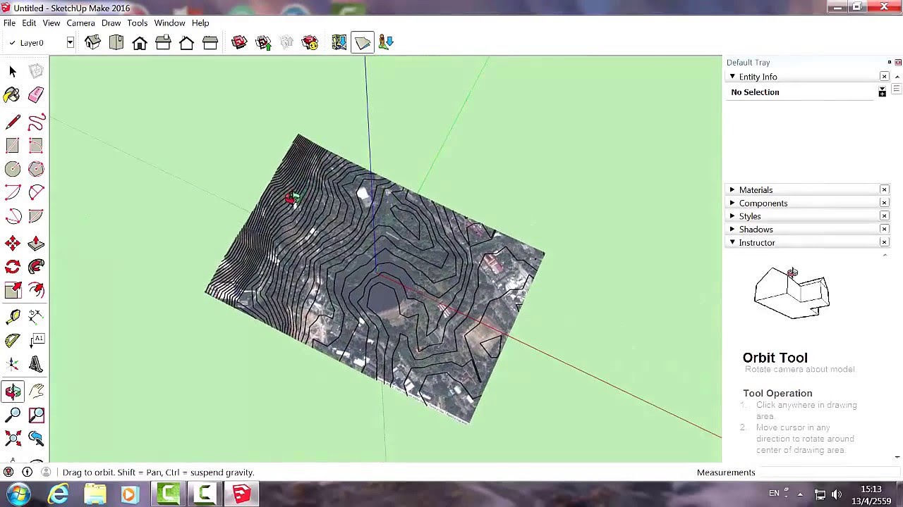 SketchUp: Part 1 - วิธีสร้างเส้น Contour Line โดยดึงข้อมูลจาก Google Earth