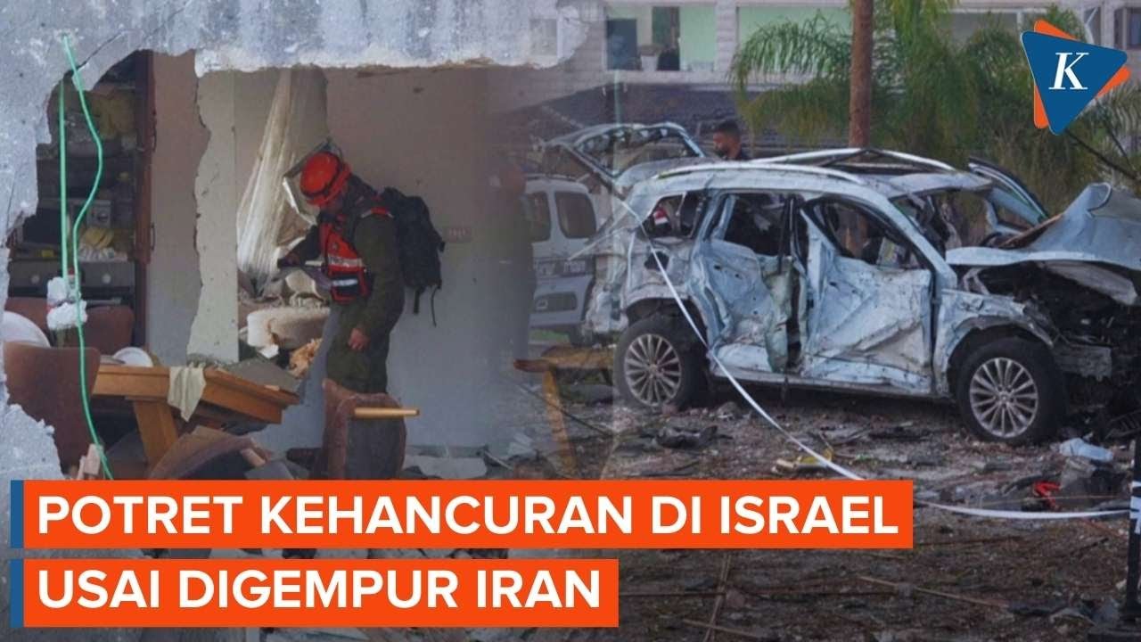 Penampakan Mobil dan Rumah Hancur di Israel Setelah Digempur Iran