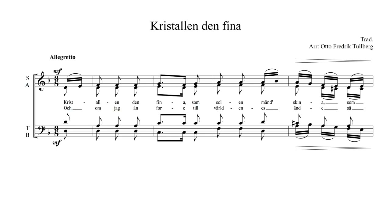 Kristallen den fina (Blandk&ouml;r) - Sopran