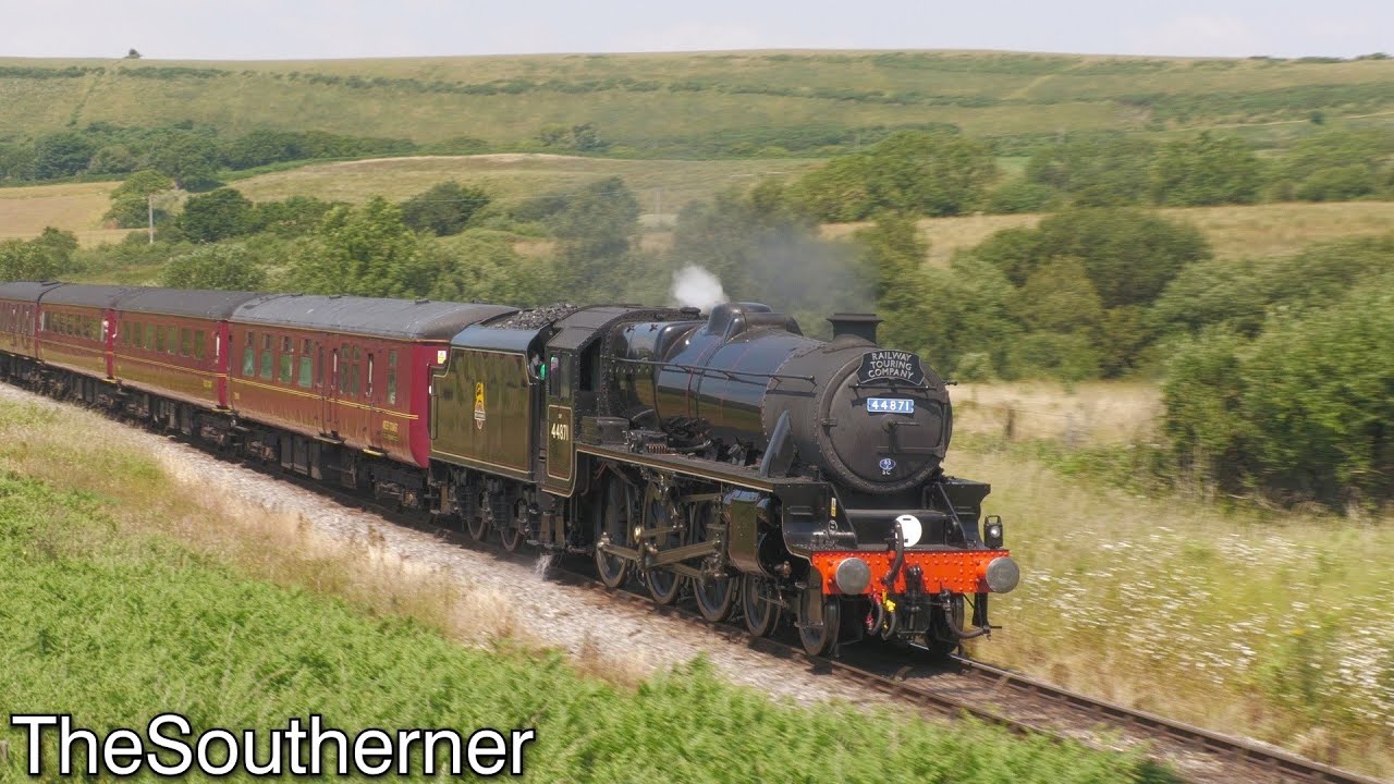 44871 leads the ill-fated 'The Swanage Belle' 26/06/2024