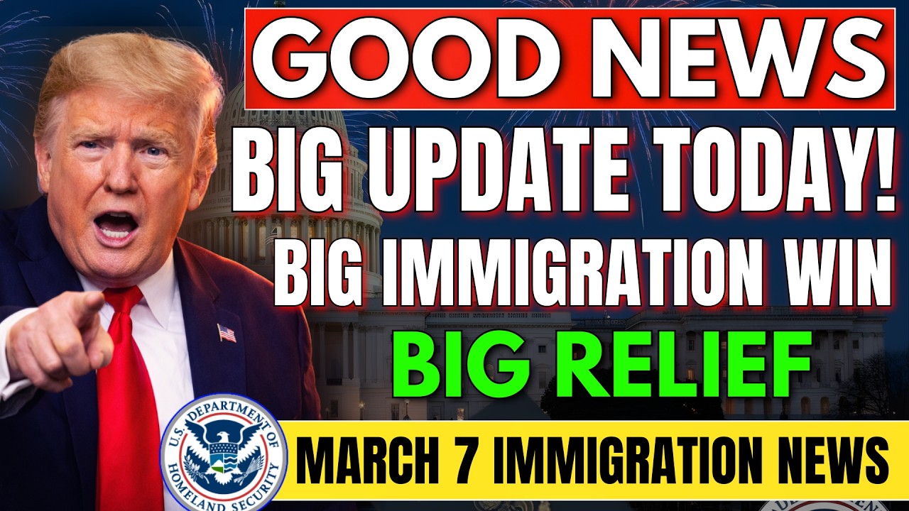 Huge Immigration Good News! March 7 2026 Visa Bulletin + DHS Stops Deportations | USCIS Update