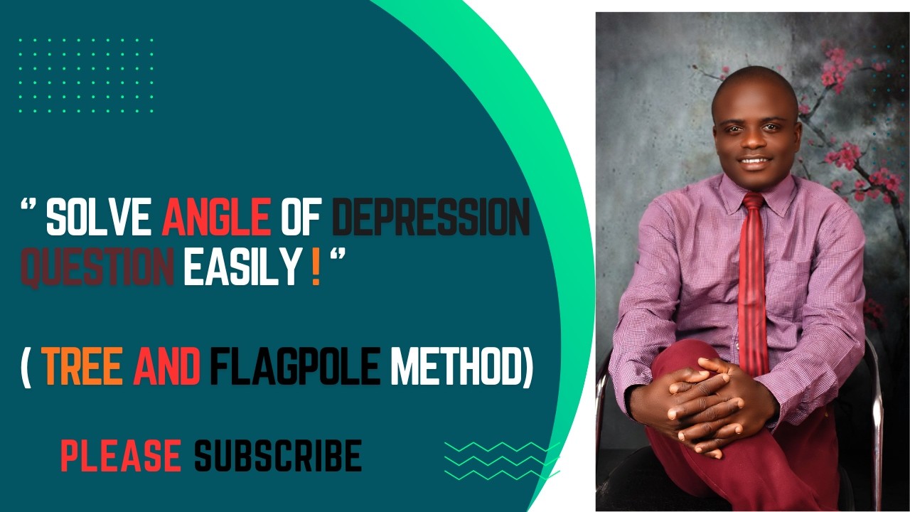 Mathematics: Calculating the height of the flag pole under angle of depression (SS2)