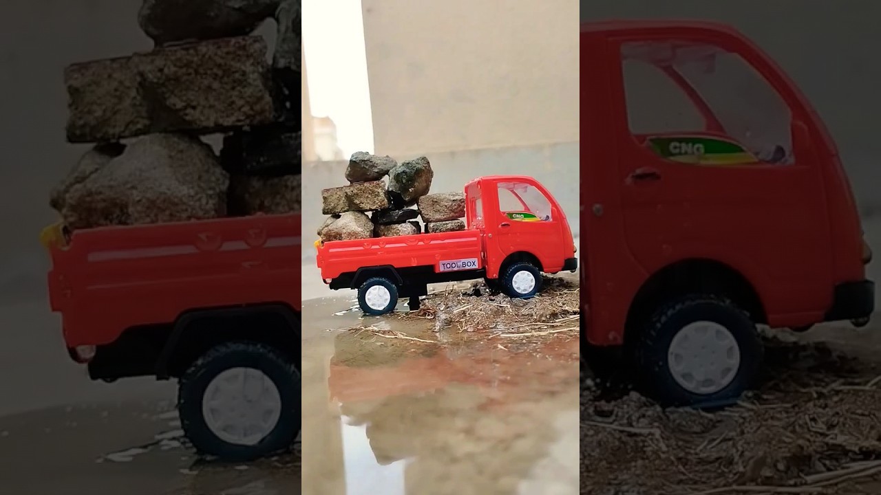 TATA ACE Chota Hati Mini Truck Diecast Scale Model Miniature stone loaded gadi mud off-roading CNG