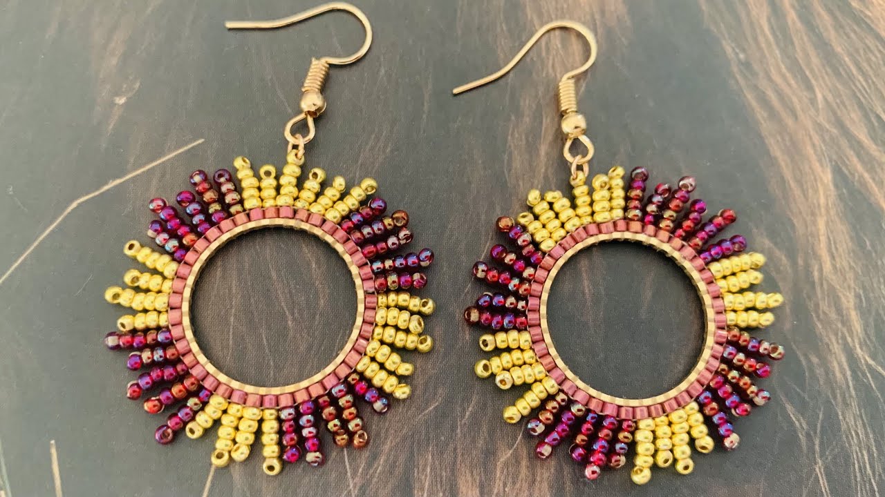 Fabrique des bijoux / comment faire des boucles d’oreilles en perles#athome #howto #easy #earrings