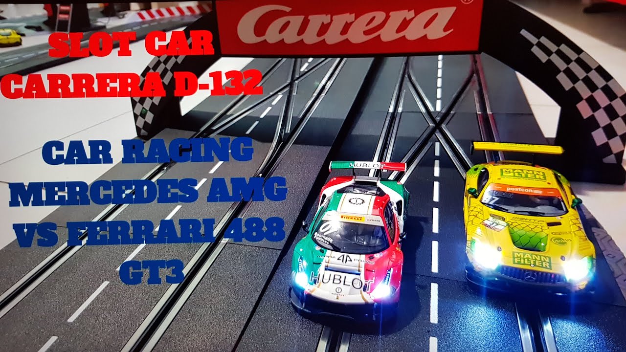 CAR RACING MERCEDES AMG VS FERRARI 488 GT3 HIGT SPEED