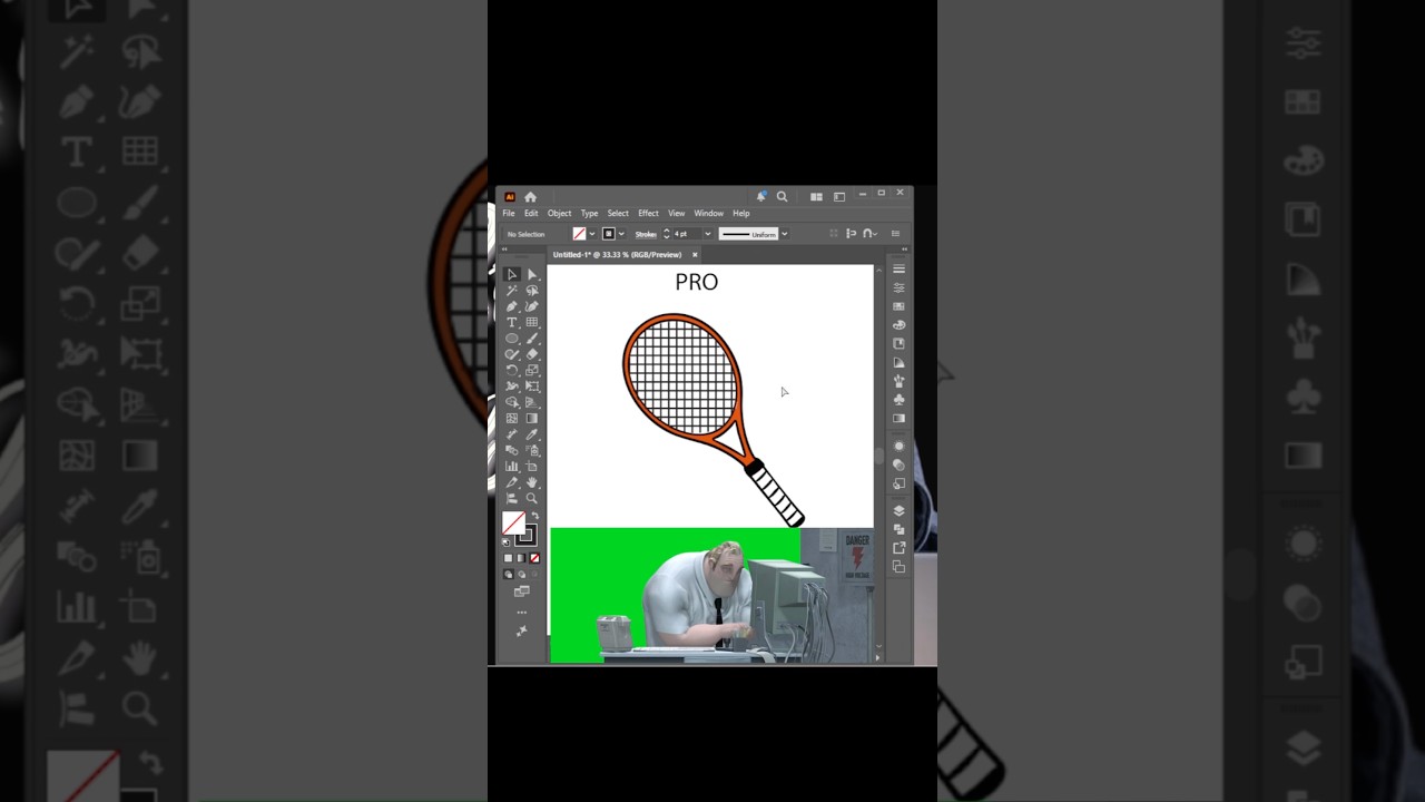 Adobe Illustrator 2026 - Tips for Drawing an accurate Tennis Racket Grid