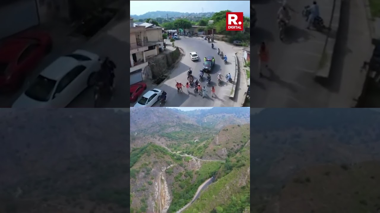 Drone Footage: Protesters March from Kotli to Muzaffarabad