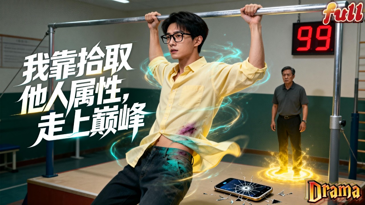【完结】体能测试被体育老师当众羞辱，护身符裂了——也炸出了个逆天系统！林凡捡起老师掉落的“力量”光团，单手狂拉一百个引体向上，全场静音：这特么是贫困生？💪#全集