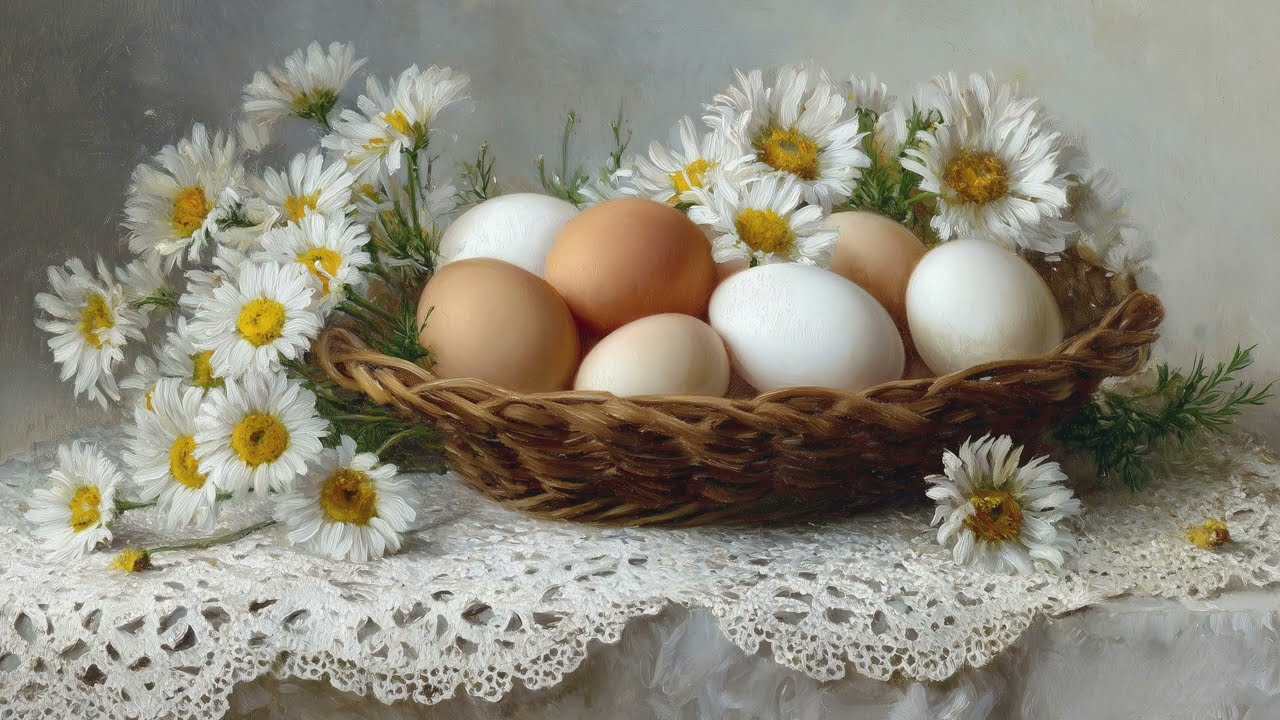 Spring Frame TV Art 4K 🌷🐰 Vintage Easter Bunny & Floral Oil Paintings | Cozy Farmhouse Aesthetic