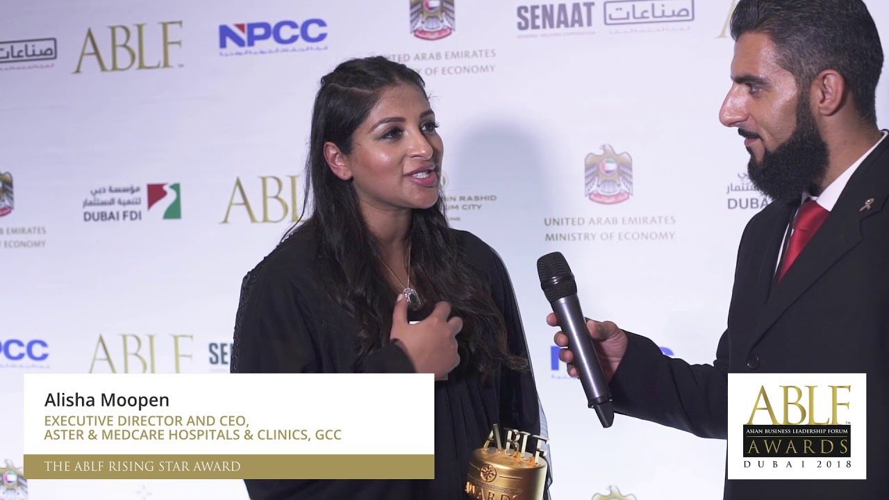 Alisha Moopen at the ABLF Awards 2018