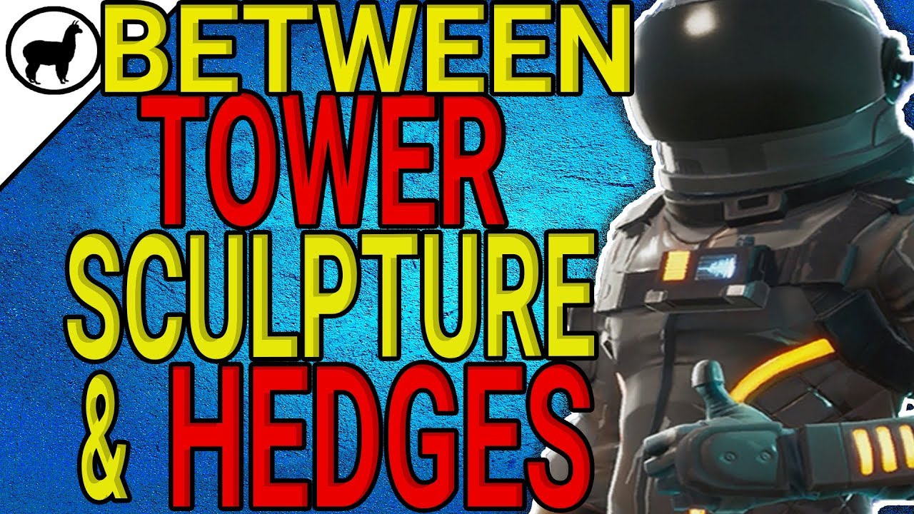 Between a Vehicle Tower, Rock Sculpture, and a Circle of Hedges Challenge | Fortnite Battle Royale