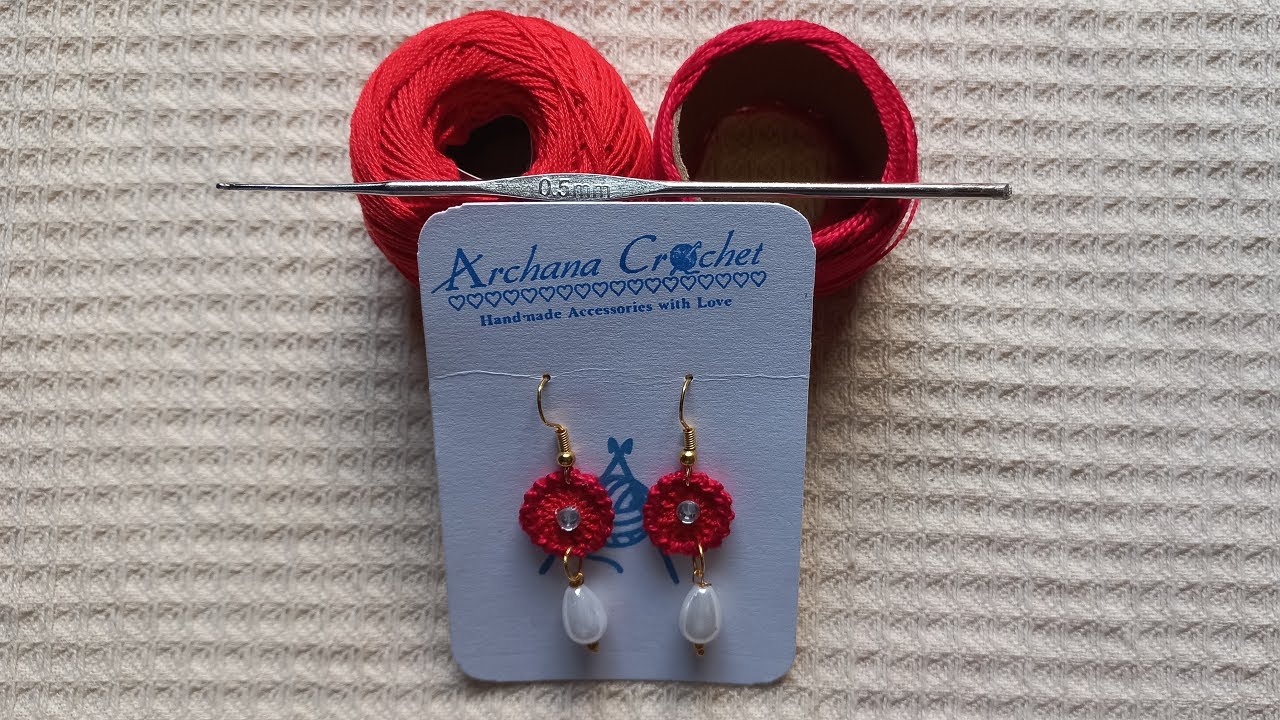 Create Stunning Crochet Earrings: Step-by-Step Tutorial |#diy  #crochethook