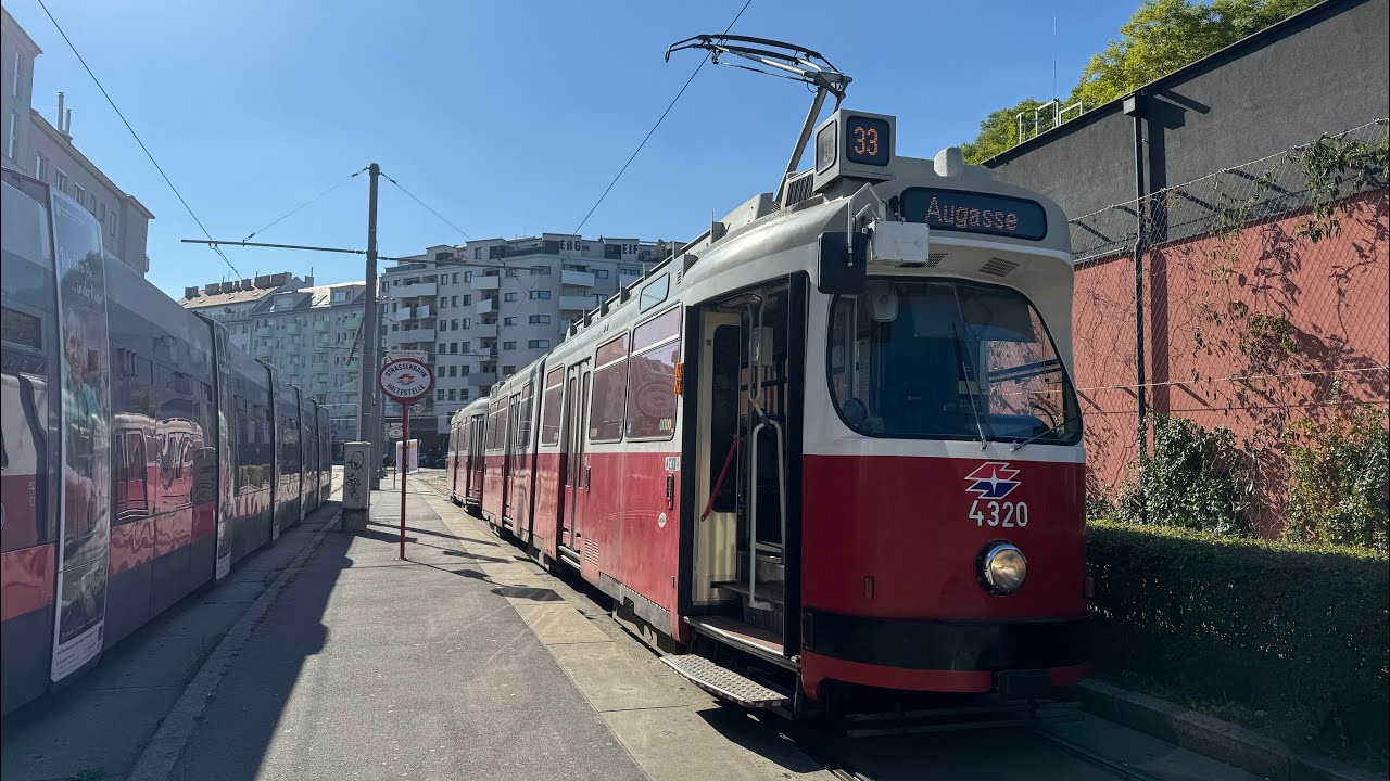 Mitfahrt Straßenbahn Wien Linie 33 (Typ E2) Friedrich-Engels-Platz - Augasse (03.10.2025, 4K HDR)