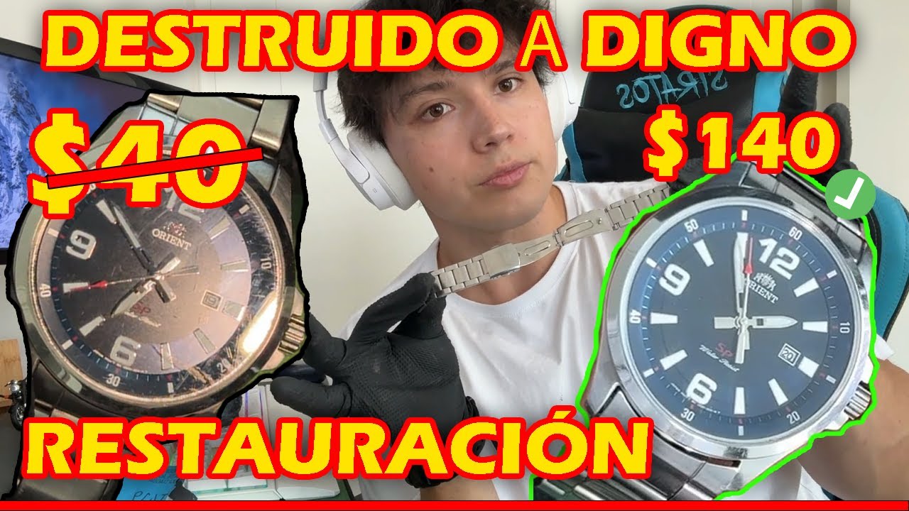 Restaurando un ORIENT SP usado | Pulido de cristal, caja y correa