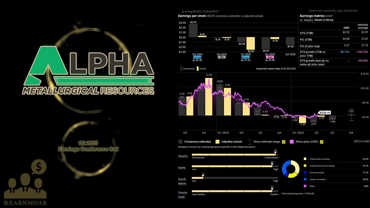 $AMR Alpha Metallurgical Resources Q2 2025 Earnings Conference Call