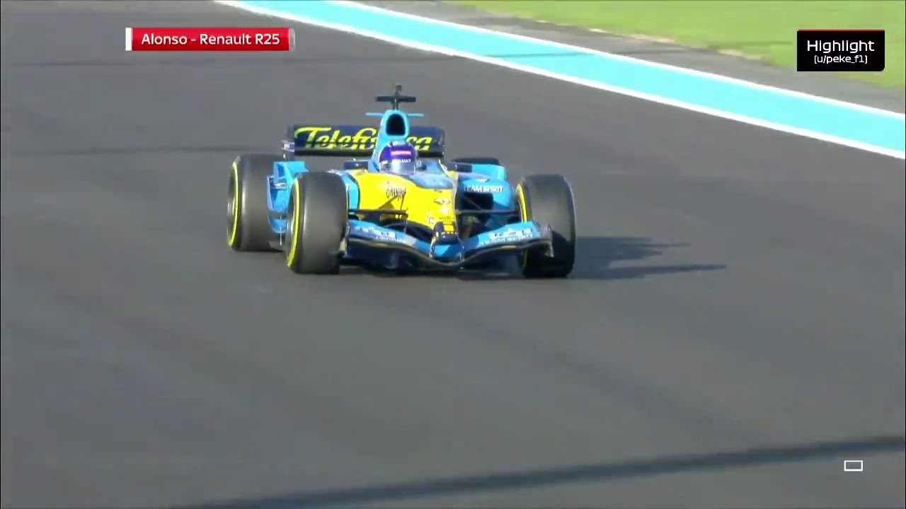 Fernando Alonso is back on the track with Renault R25!