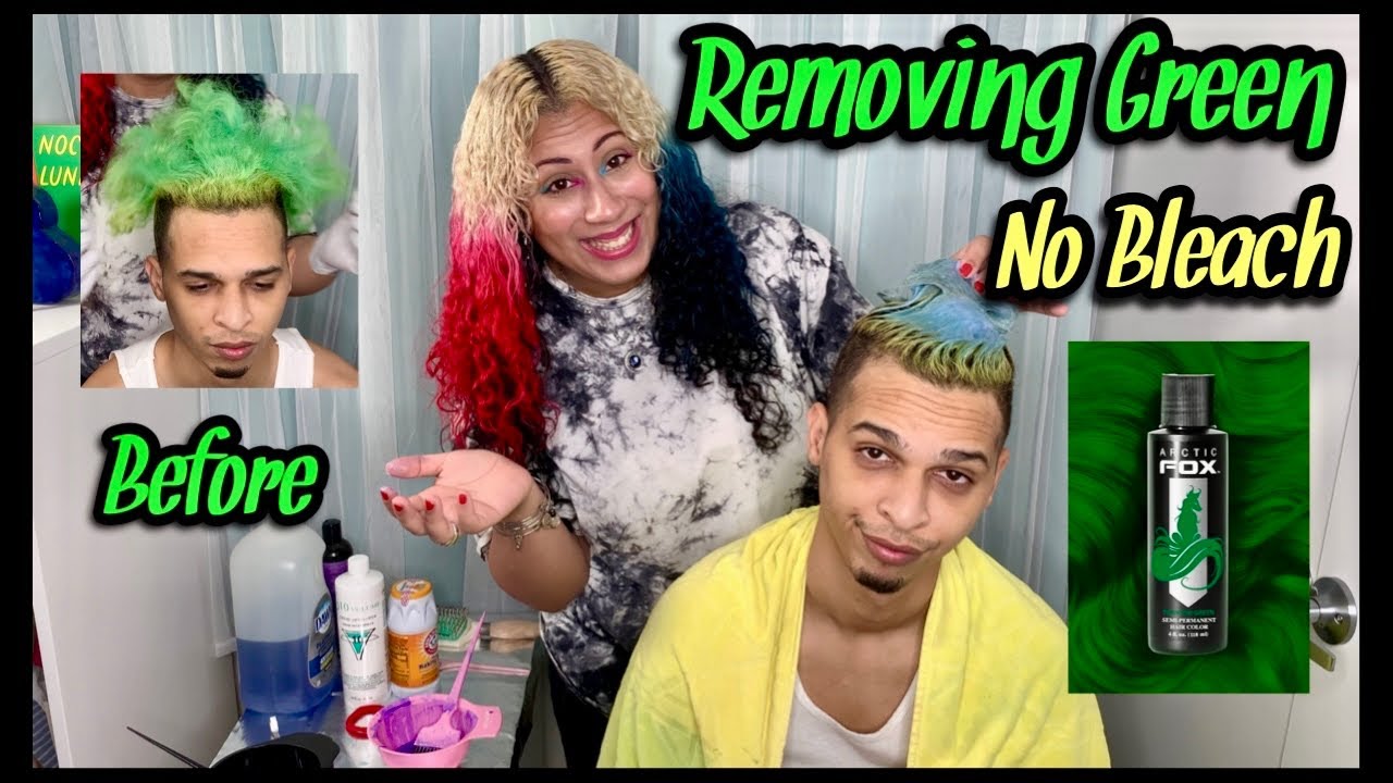 REMOVING GREEN FROM HAIR | No Bleach | Baking Soda Method