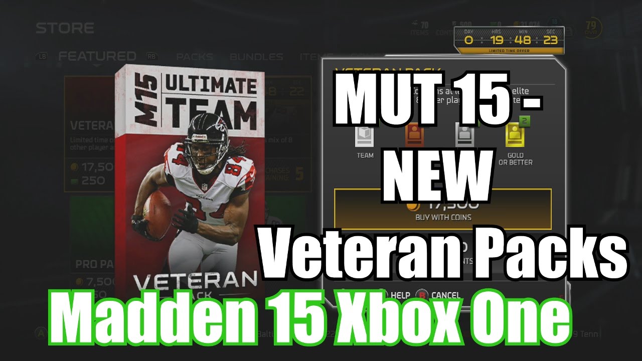 MUT 15 - NEW Veteran Packs - Veteran Pack Opened with Contents Shown in Madden 15 Ultimate Team
