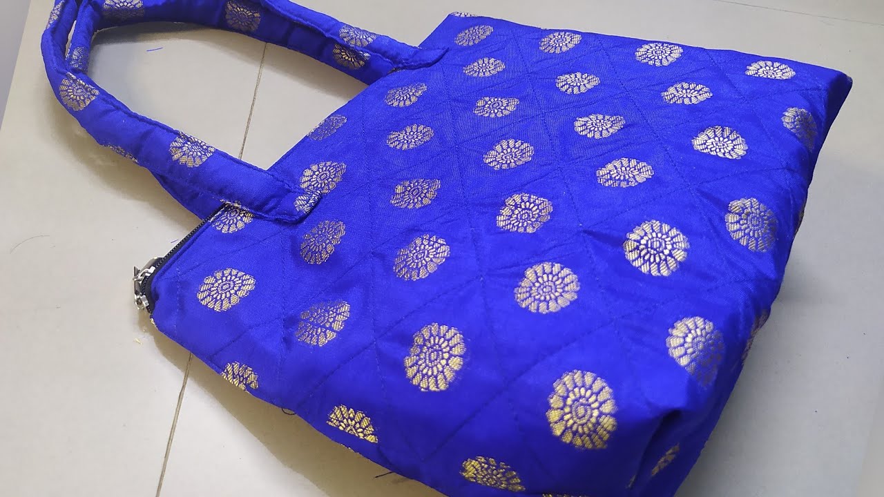 Very Beautiful Ladies Bag Cutting and Stitching | DIY party wear purse | How To Make Beautiful Bag