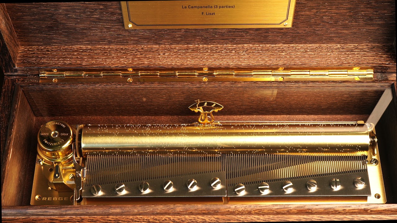 Reuge（禦爵)144音音樂盒 オルゴール144弁 144note Music Box（八音盒)，鐘-李斯特(La campanella Franz Liszt)