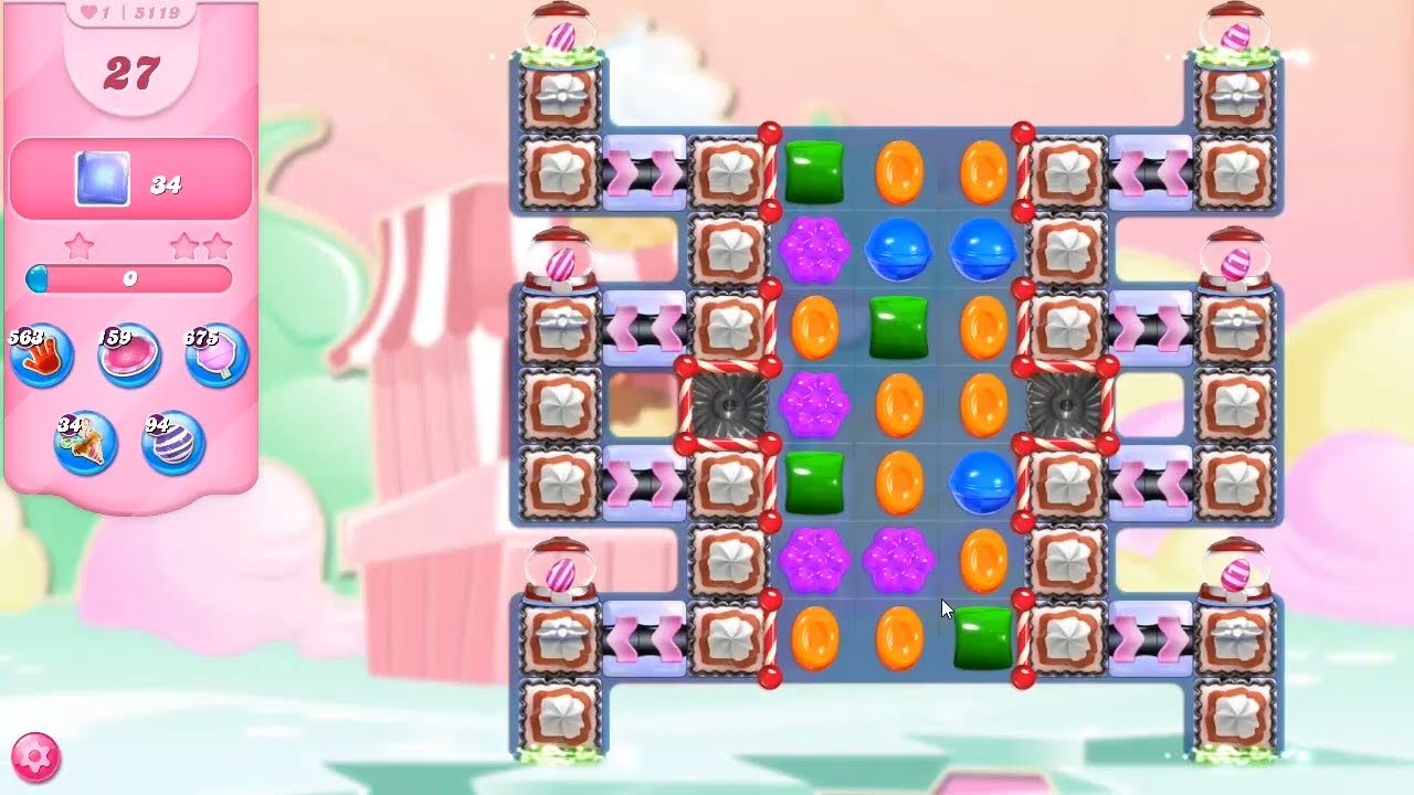Candy Crush Saga Level 5119 NO BOOSTERS