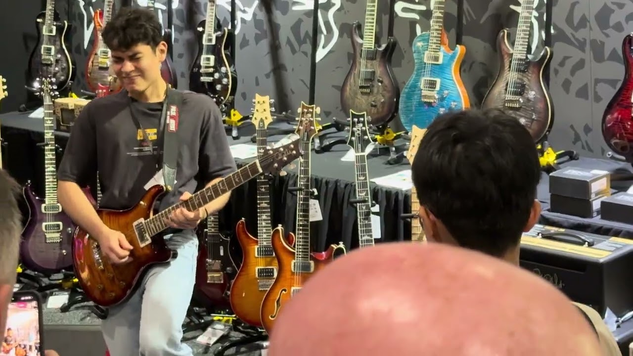 Andryel performing at Sydney Guitar Show PRS stand