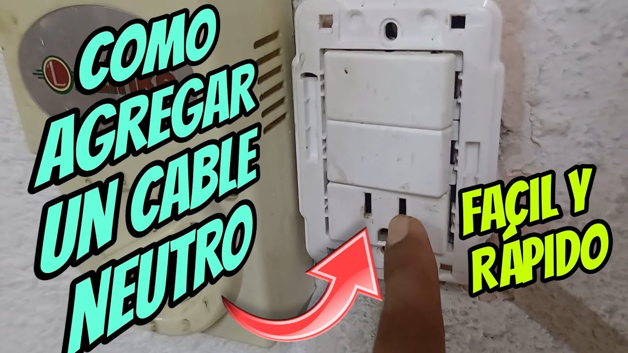 Agrega un cable neutro a tu interruptor para un enchufe SIN ser electricista ⚡ Fácil y rápido