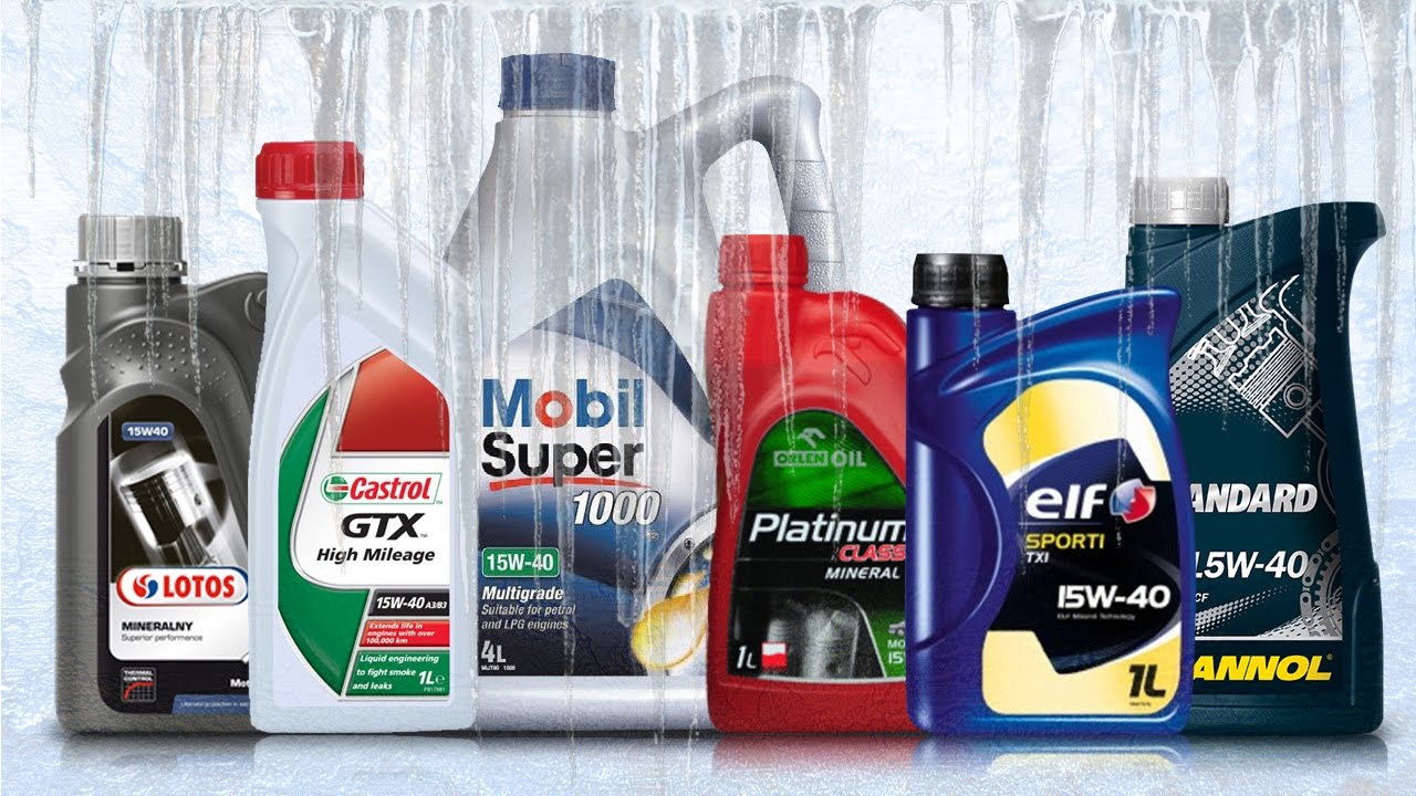 Olej 15W40 Test Zimna -30&deg;C Mobil 15W40, Elf 15W40, Castrol 15W40, Lotos 15W40, Mannol 15W40