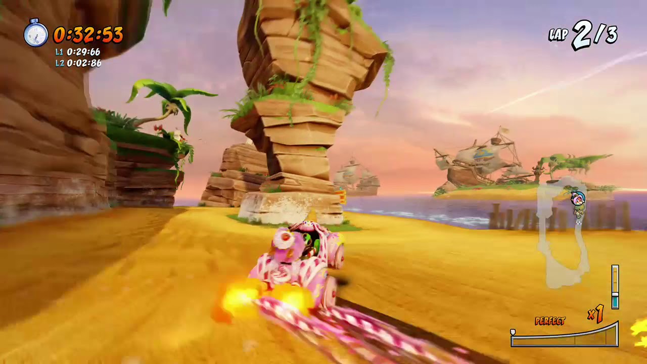 Crash Cove — Nitros Oxide Time Trial (CTR: Nitro-Fueled)