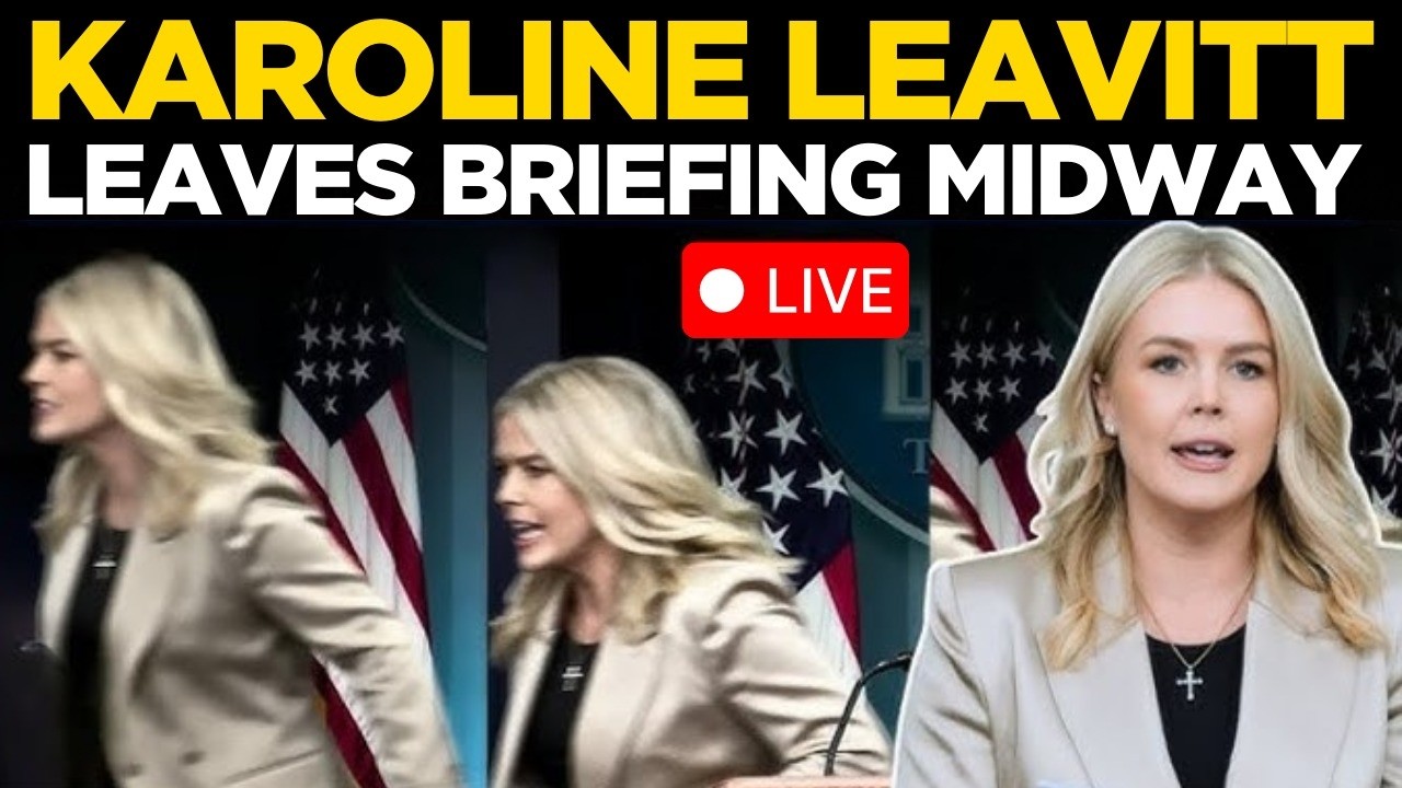 White House LIVE: Karoline Leavitt STORMS OUT of Press Briefing After Being Cornered | US News LIVE