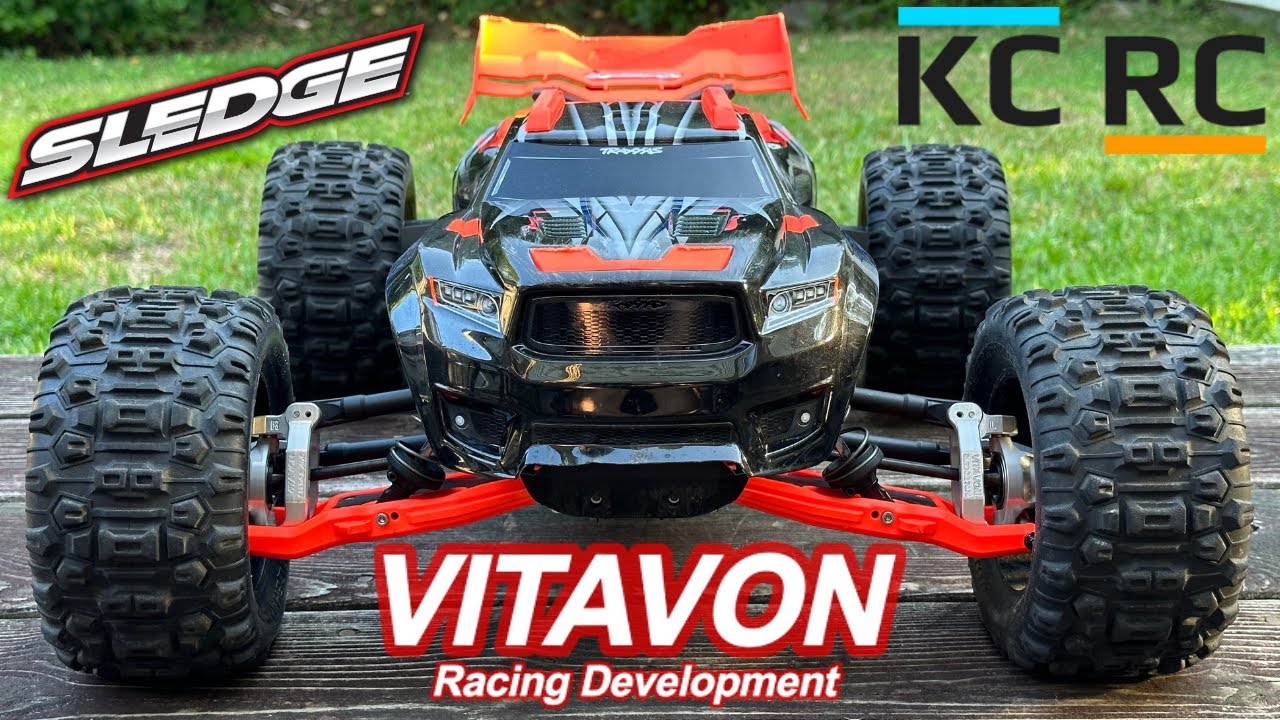 Модернизация саней Monster Traxxas (комплект стальной шлицевой оси Vitavon, коленчатые рычаги, оп...