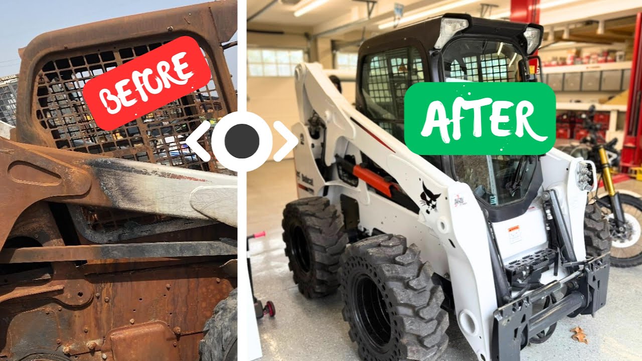 Bobcat Skid Steer Loader Restoration & Paint Job – Full DIY + MANY Lessons Learned