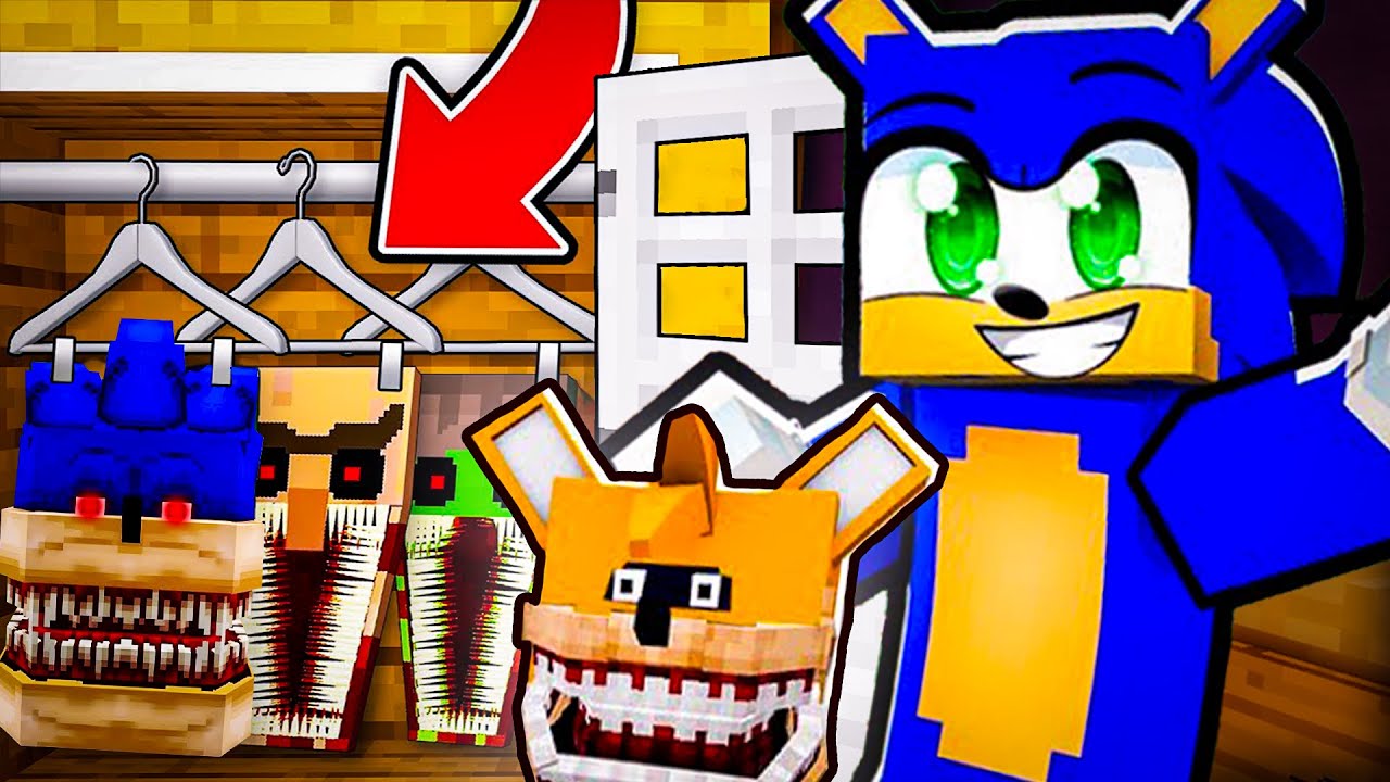 Sonic pranks his friends by wearing a scary MUTANT COSTUME in Minecraft Challenge!