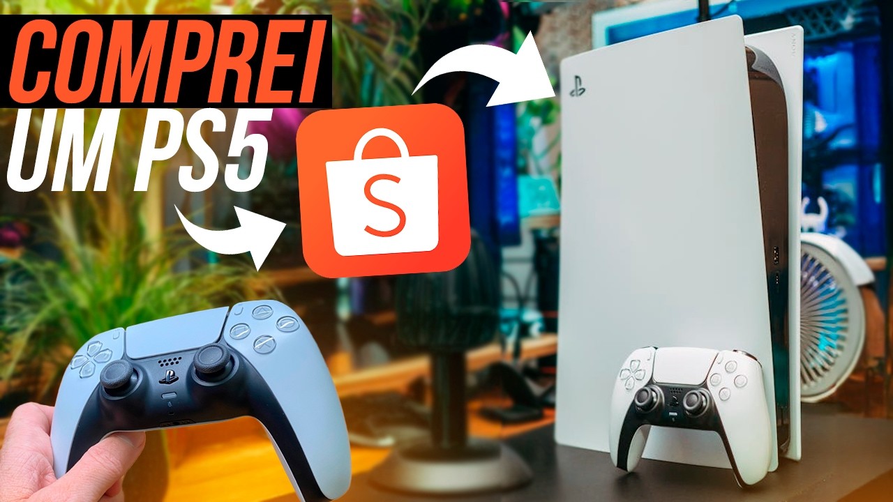 UNBOXING do PS5 SLIM BARATO da Shopee - Comprei um PS5 na Shopee