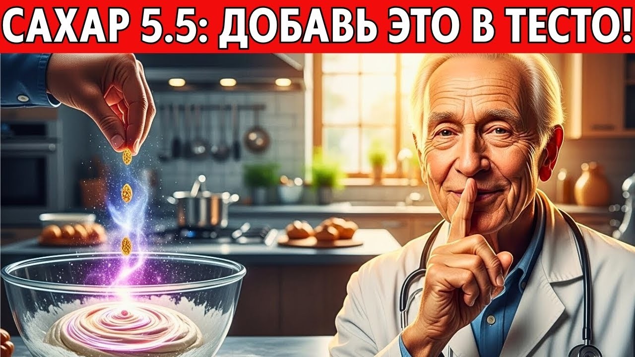 САХАР БУДЕТ 5.5 КАЖДОЕ УТРО! Глюкоза не прыгнет даже от мучного. Добавьте это в тесто