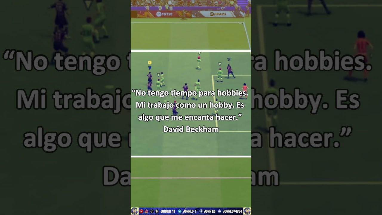 FRASE MOTIVADORA I David Beckham 🎮 CLUBES PRO FIFA 23 