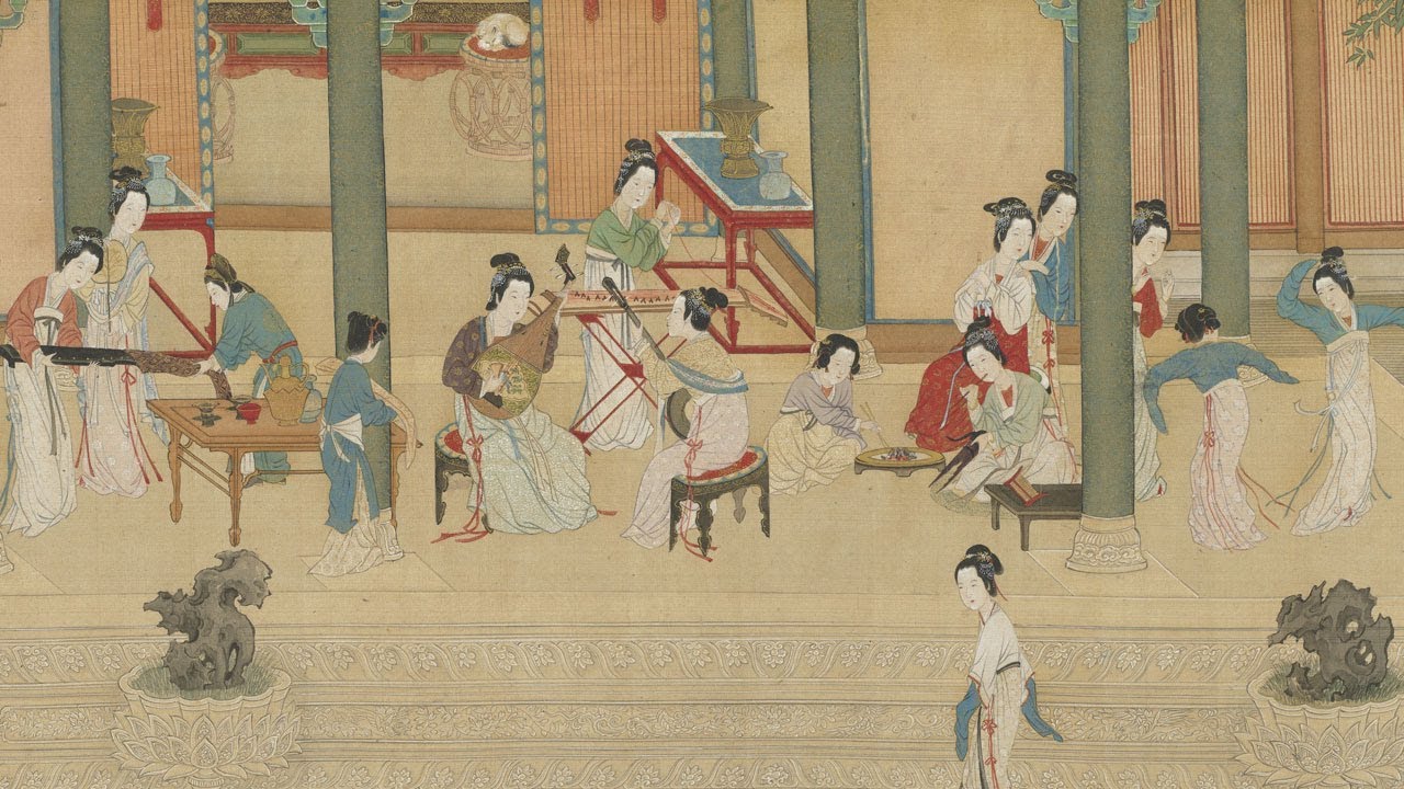 古畫動漫：明仇英漢宮春曉圖　Painting Anime: Spring Dawn in the Han Palace