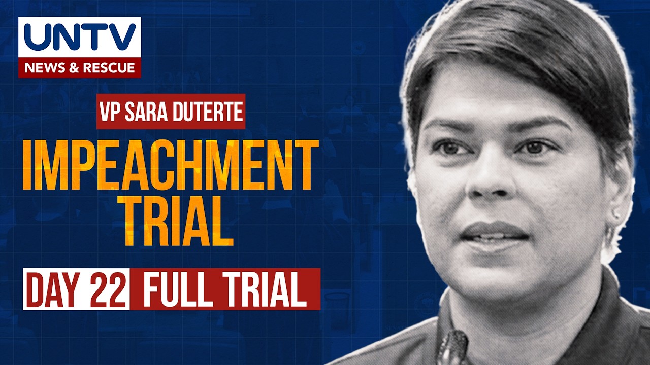 FULL TRIAL: Impeachment Trial of Vice President Sara Duterte, Day 22 &ndash; September 07, 2026