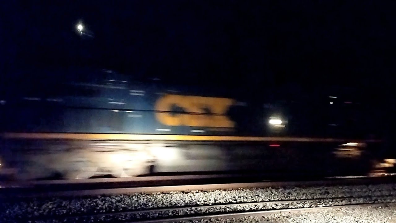 CSX Northbound Intermodal I126 at Night Brentwood, TN 02/16/25