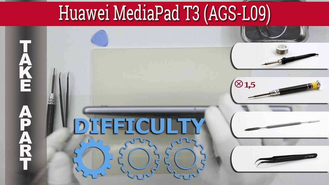 Как разобрать 📱 Huawei MediaPad T3 10'' (AGS-L09) Разборка и ремонт