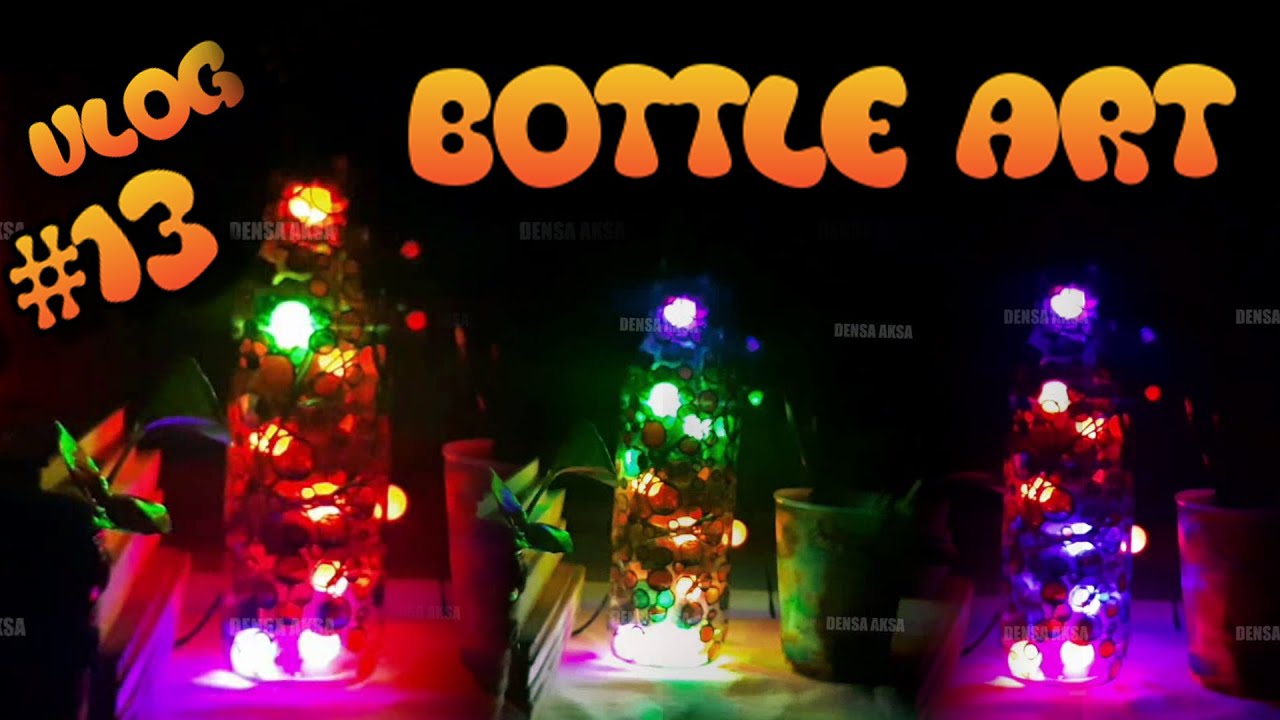 Bottle art simple design painting ideas | craft work | Vlog #13