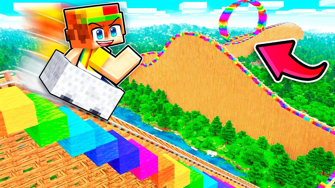 How To Build The Tallest Working Rollercoaster in Minecraft!