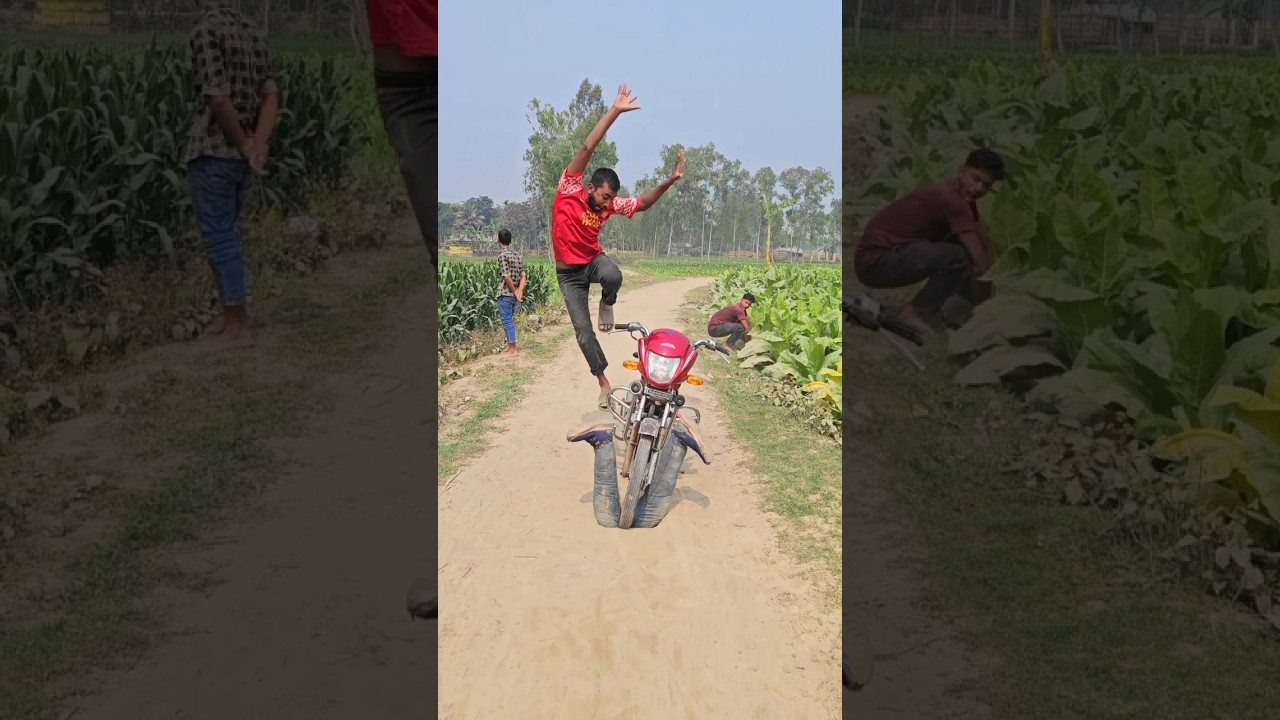 He picked up the bike between his legs