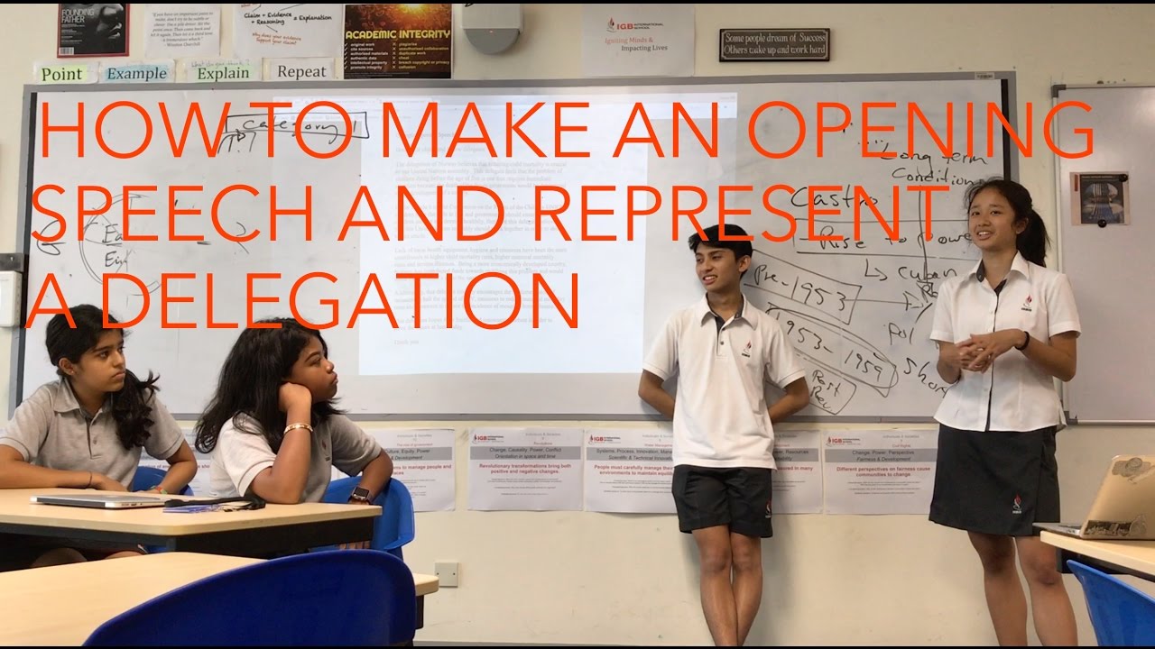 How To Make An Opening Speech and Represent A Delegation // Model United Nations Skills