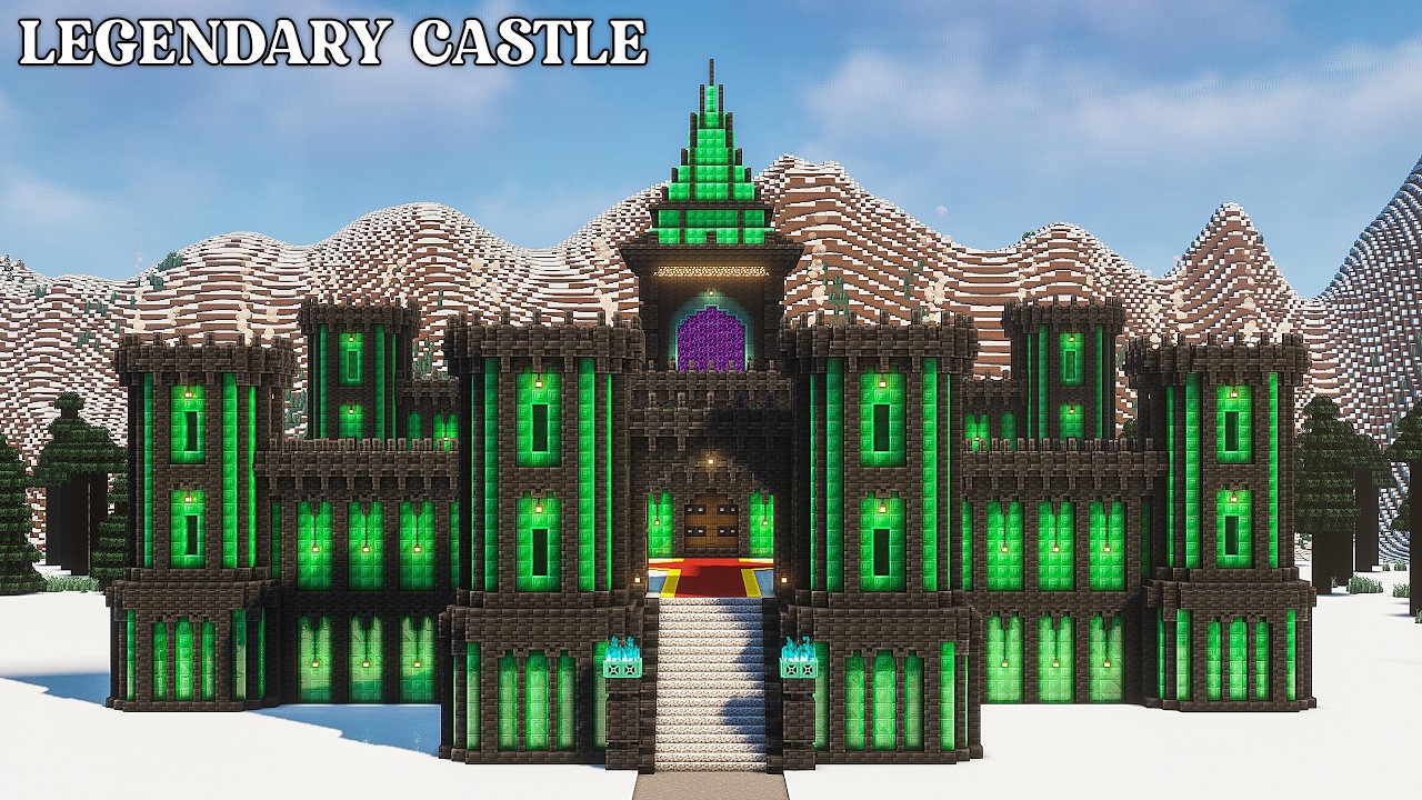 How To Build A Deepslate And Emerald Block Legendary Castle In Minecraft 1.21 || Minecraft Tutorial