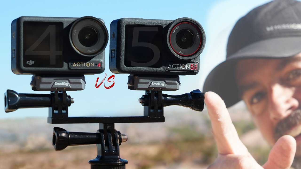 DJI Osmo Action 5 Pro и Action 4 — полное сравнение и обзор | Характеристики Action 5 Pro, съёмка...